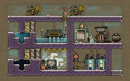 Self Cooling Metal Refinery, an Oxygen Not Included blueprint