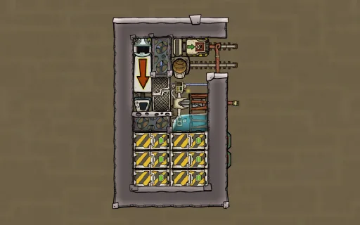 Automatic kill chamber for hatches, an Oxygen Not Included blueprint