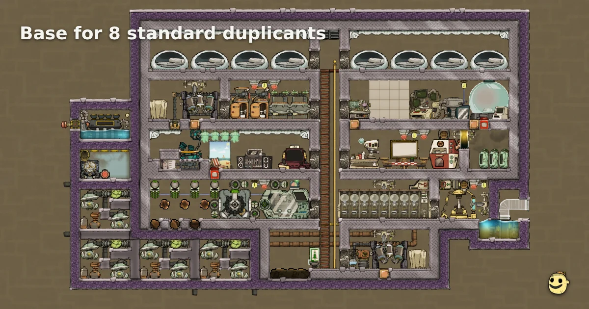 Base for 8 standard duplicants | onimaxxing